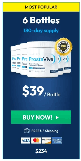 ProstaVive - 6 Bottles - $39 per bottle