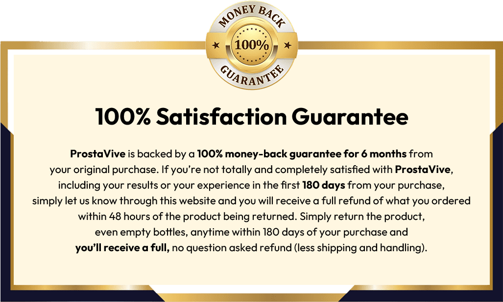 Prostavive - 100% Satisfaction Guarantee