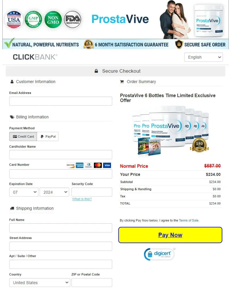 prostavive secure checkout prostate health supplement